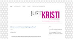 Desktop Screenshot of justkristi.com